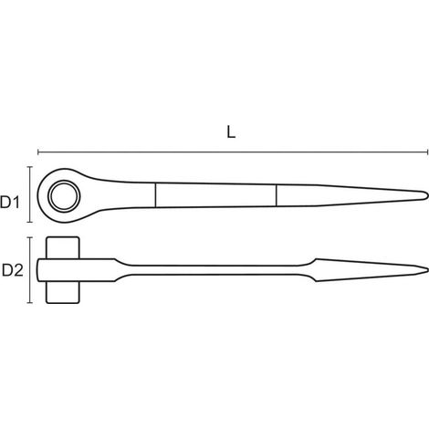 Bahco SC2RM-19-22 Gerustbauknarre 19 e 22 mm (1/4)