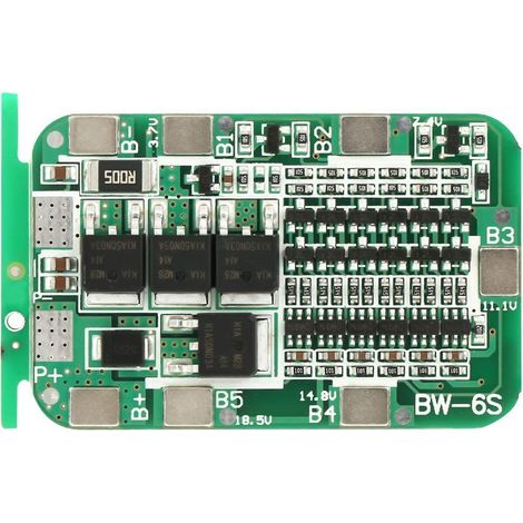 Scheda di protezione per batterie al litio 6S 15A 22V 24V, PCB BMS, modulo di protezione celle, scheda di ricarica per celle agli ioni di litio 18650.