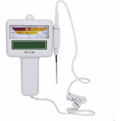 Digitales pH-Meter, Wasserqualitäts-Teststift, Chlormessgerät, tragbares Restchlormessgerät, Wasserqualitätsmessgerät für Schwimmbad und Spa, Testwerkzeug (1/5)