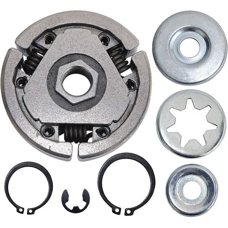 1119 160 2002 Kit d'embrayage & disque d'embrayage avec clip en E compatible avec les pièces détachées Stihl 038 MS380 MS381. (1/5)
