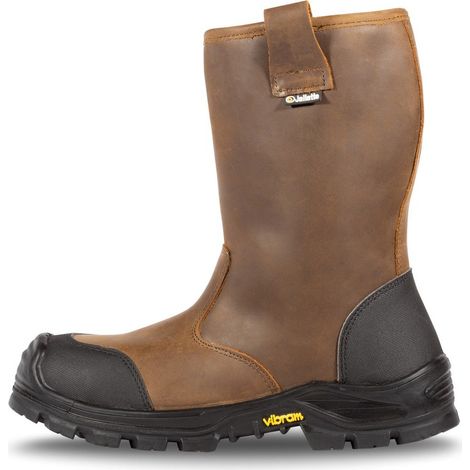 Jallatte – Bottes de sécurité S3 SRC marron 38 – Cuir pleine fleur hydrofuge – Semelle antiperforation acier inoxydable – Résistantes à la chaleur 300°C (1/5)
