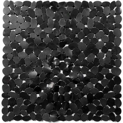 Tapis de Douche Antiderapant,54x54cm(Noir) Tapis de Douche Carrés,Tapis de Baignoire Antidérapant et Anti-moisissure,Tapis de Bain Antiderapant Enfant,Lavable en Machine avec Ventouse Tapis