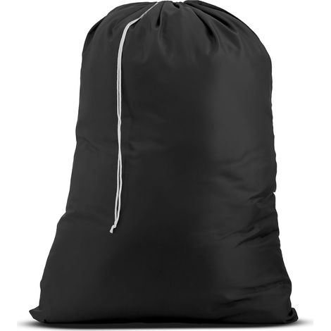 Sac à linge commercial ultra-résistant en nylon noir, 60 x 90 cm (1/5)