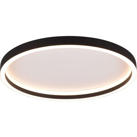 Plafoniera LED RL Rotonda rotonda nera 35cm 20W 3000K (1/4)