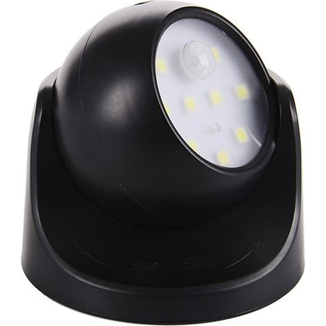 Cette applique murale extérieure est dotée d'un détecteur de mouvement, d'un éclairage LED extérieur clignotant, d'un éclairage sans fil alimenté par batterie et prend en charge une rotation (1/5)