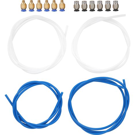 tubes PTFE, 6 connecteurs PC4M6, 6 connecteurs PC4M10, accessoires pour imprimante 3D (1/5)