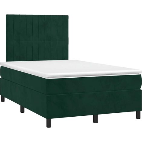 Maison Exclusive - Giroletto a Molle con Materasso Verde Scuro 120x190 cm Velluto