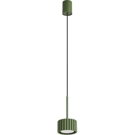 Lampes suspendues AURA aluminium vert olive 1xGx53 Sollux (1/2)