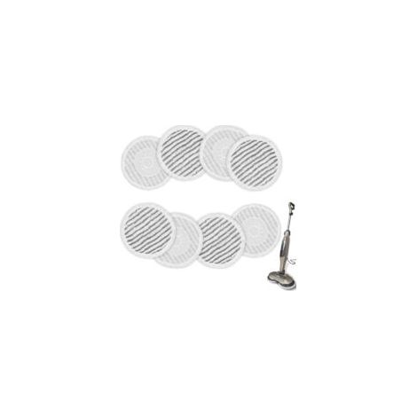 Lot de 8 tampons de rechange pour balai vapeur Shark S7001 S8001 S8201 S7201 S7000AMZ S7000 S7005 S7020 S7001C, nettoyeur vapeur et récurage tout-en-un, tampon lavable Dirt Grip Scrub - Crezuo (1/4)