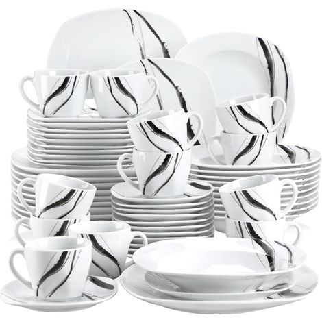 Juego de vajilla de porcelana, material ecológico, estilo occidental. (1/2)