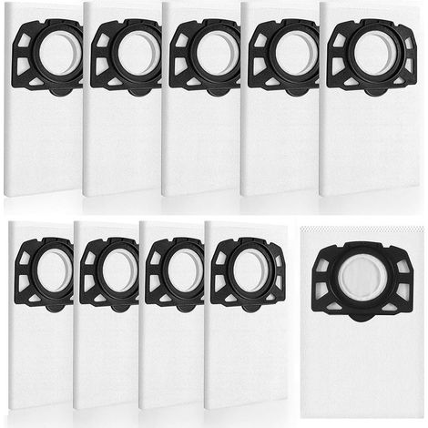 10Pcs Sac Aspirateur, Compatible avec le pour Karcher Sacs Aspirateurs WD2 Plus, Karcher WD 3, WD 3 Battery, KWD 1, KWD 2, KWD 3, MV 3, SE4001, SE4002, Sac Aspirateur Universel (1/5)