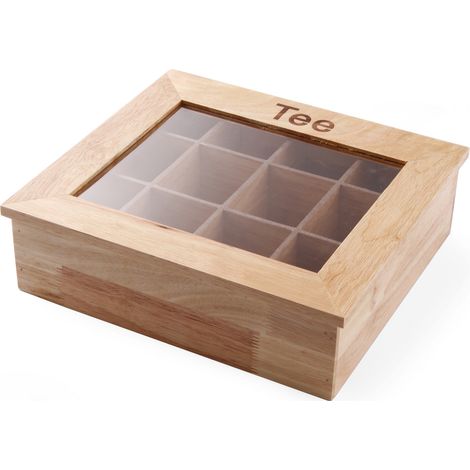 Présentoir boîte à thé en bois 30x28cm - Hendi 456514 (1/3)