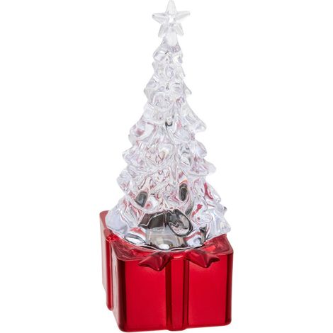 Árbol de Navidad con luces LED, 11 cm de altura, que funciona con pilas - Feeric lights & christmas (1/5)