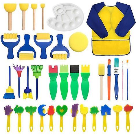 Pinceaux en plastique, tissu ou bois pour la peinture (1/3)