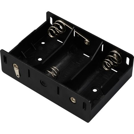 TRU COMPONENTS TC-13220480 Support de pile 3x LR20 (D) raccordement à souder (L x l x H) 105 x 72 x