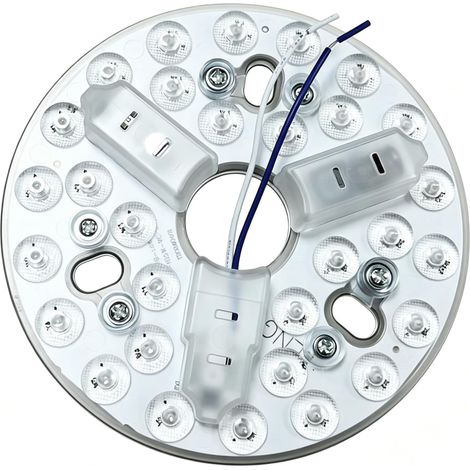 15-W-LED-Rundbeleuchtungs-Upgrade-Kit 3000/4200/6500 K Rundpanel, 85–265 V Aluminiumsockel, für 5,3-Zoll-Deckenventilator (1/5)