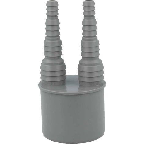 Doppel-Schlauchnippel DN 50 für Schlauch von 8 bis 19 mm - KS-grau (1/3)