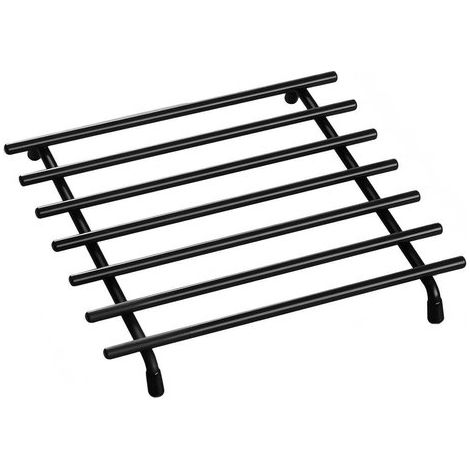 Alfombrilla resistente al calor – Resistente al calor – Protector de encimera – Grande – Rectangular – Acero con recubrimiento de polvo negro (1/5)