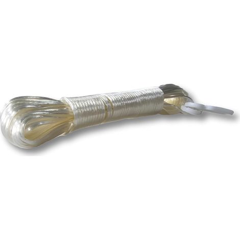 Corde à Linge 20m x 3mm - Fil d'Étendage Résistant Acier avec Revêtement Plastique (1/5)