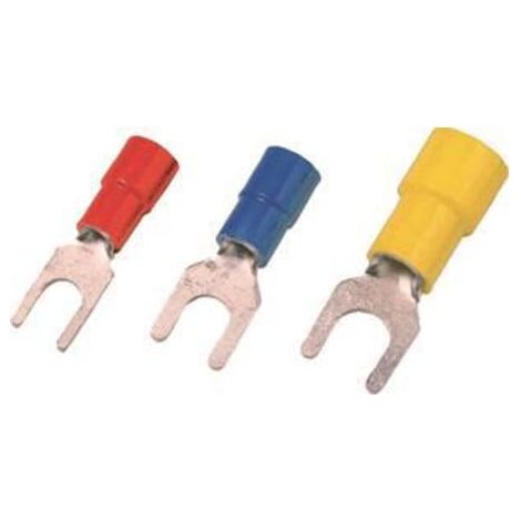 Intercable Quetschkabelschuh ICIQ14G DIN46237 0,5-1qmm M4 rot Gabelform 100 Stk