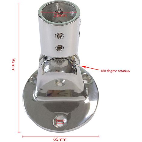 Support d'antenne neuf de 25 mm en acier inoxydable 316 avec tête filetée - Accessoires pour la navigation de plaisance - Support d'antenne marine neuf de 25 mm en acier inoxydable 316
