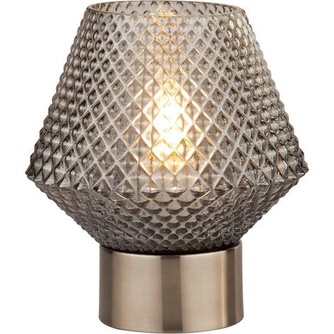 Searchlight Avia Lampe de table en verre fumé