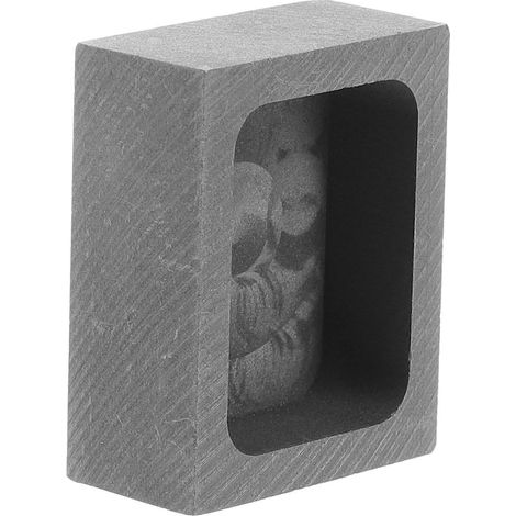 Moule en graphite pour lingots, moule de fonderie de métaux, fournitures pour la fabrication de bijoux-3x2.5CM-Black (1/3)