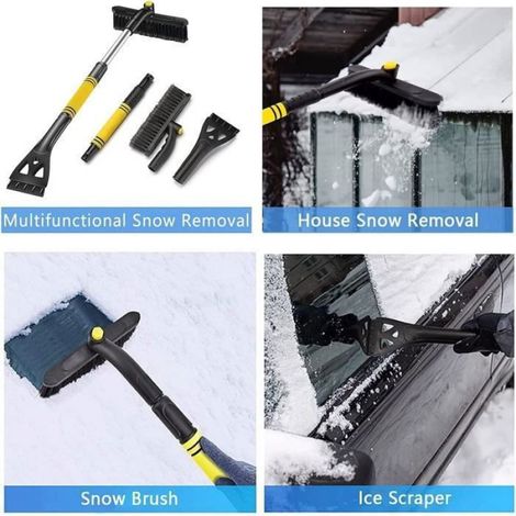Grattoir Neige - Brosse Neige Extensible avec Tête Rotative 360° - Pour Pare-Brise Voiture - 1 Pièce (1/4)