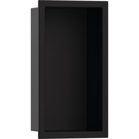 Hansgrohe – Niche murale étanche 300x150x70mm – Acier inoxydable 304 – Cadre intégré noir mat – Pour zones humides – 56092670 (1/6)
