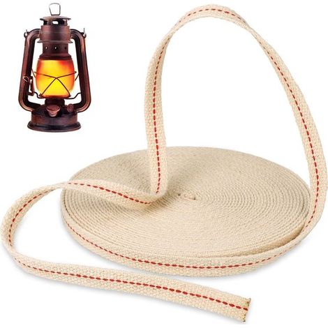 Stoppini per lampade a olio Dailygoods, 10 metri, stoppini piatti in cotone (1/5)
