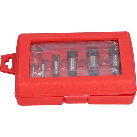 Jeu de 8 extracteurs de vis cassées en acier rapide HSS, démonte-boulons universel pour tuyaux d'eau, kit de retrait de tiges filetées (1/5)