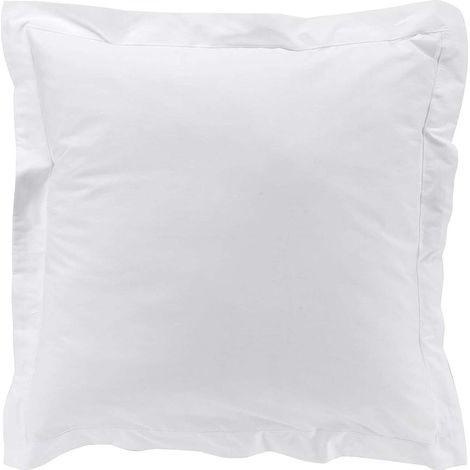 Taies d'oreiller x2 Percale 63x63 cm Blanc (1/2)
