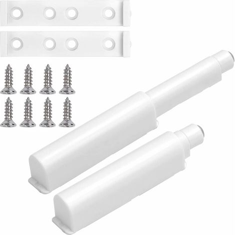 Push to Open Aimant Porte Placard,2 pièces Ouvre et Ferme Loquets Magnétique Amortisseur Porte, Push Open Amortisseur pour Porte, Tiroir, Meuble(blanc)--Lefou (1/5)