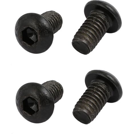 4pcs M6x10mm Vis Filetage à Gauche Vis Mandrin Perceuse Vis Blocage Boulon à tête à six pans Classe 10.9 (1/3)