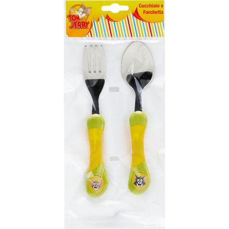 Set 2 couverts métal Tom et Jerry