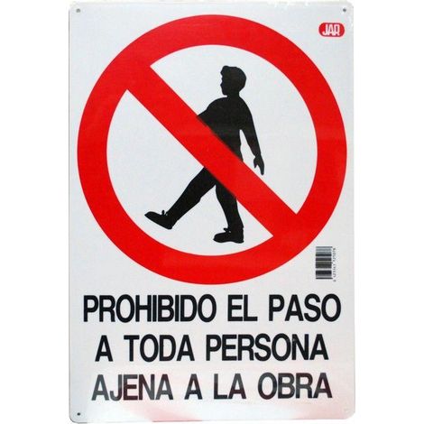 FPLUS cartel prohibid.paso pers.obra , Carteles de Plastico Serigrafiados 45 x 30 cm.
Proh. Paso pers. ajena a la Obra
Grosor: 3.2 mm
Presentación: Individual