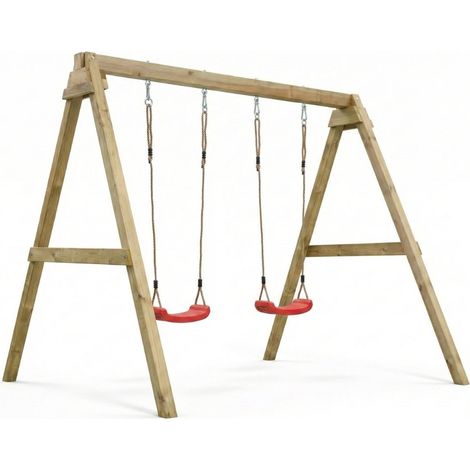 Altalena in legno Maxplay Swing con doppia seduta da giardino (1/5)