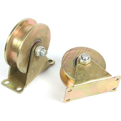 Set of 2 V-shaped grooved rollers for 32mm sliding doors (1/5)