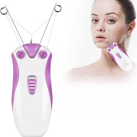 Épilateur électrique pour le visage - Épilateur rechargeable (rouge rose) KLB-AquaForge (1/5)