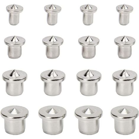 16 piezas de herramientas de centrado para espigas de alineación de madera, para carpintería, 6 mm, 8 mm, 10 mm y 12 mm (sólidas) (1/5)