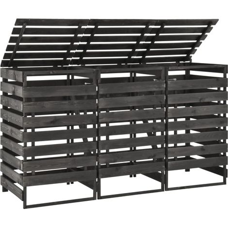 vidaXL Copribidone Triplo 210x75x121 cm in Legno di Pino Verniciato