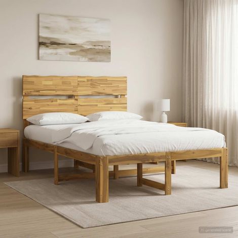 Cama doble con cabecero ROSTOCK Blanco 120 x 190 cm (1/5)