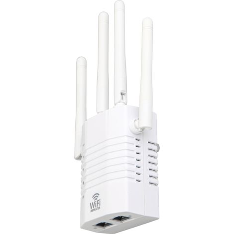 Wireless Repeater mit vier Antennen, 1200M Netzwerksignalverstärker, Wi-Fi Gigabit Dualband-Erweiterungsverstärker (1/4)