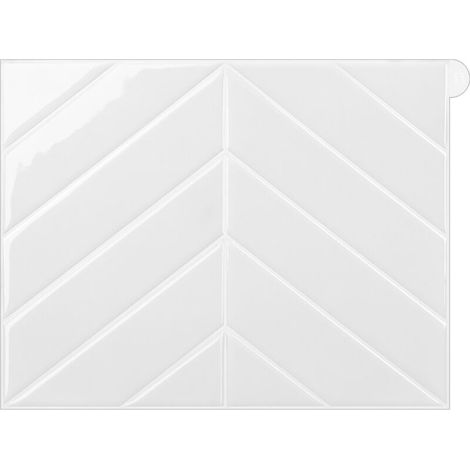 Lot de 10 feuilles de stickers muraux en vinyle 3D à décoller et à recoller avec crédence pour mur de cuisine, salle de bain, 29 x 22,9 cm, blanc