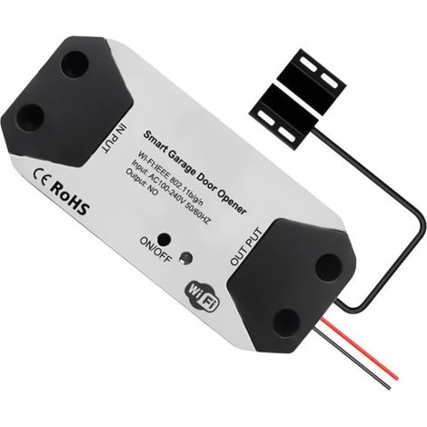 Contrôleur de porte de garage Wi-Fi Meross Intelligent, télécommande sans fil et application, compatible CE, ouverture à distance sécurisée