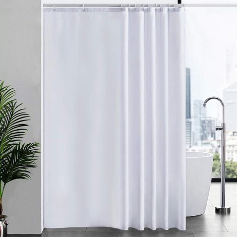 Duschvorhang Überlänge Anti-Schimmel Textil Stoff Antibakteriell Waschbar (1/5)