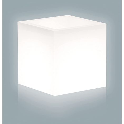 VASO HOME LIGHT CUBO CM. 40X40X40H BIANCO (1/3)