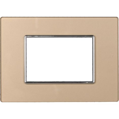 ETTROIT AN84311 Glasplatte Moon Serie 3P Goldfarbe kompatibel mit Bticino Axolute