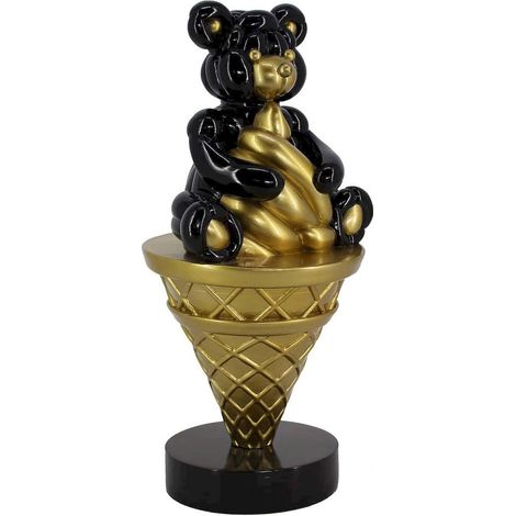 Objet déco Harly noir et or - Noir et or brillant