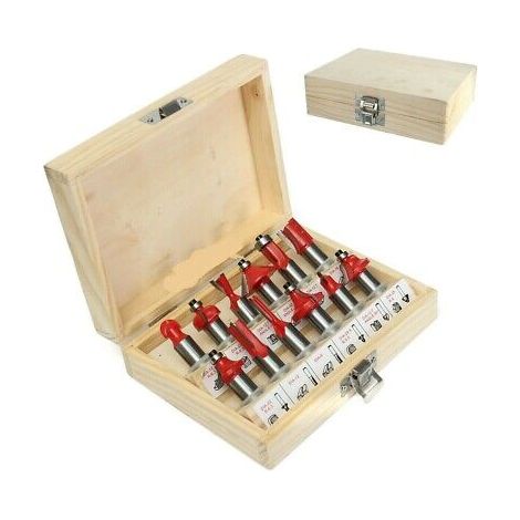 SET 12 FRESE FRESA PER LEGNO PER SCANALARE RIFILARE SANALATURE FRESATRICE 8 mm